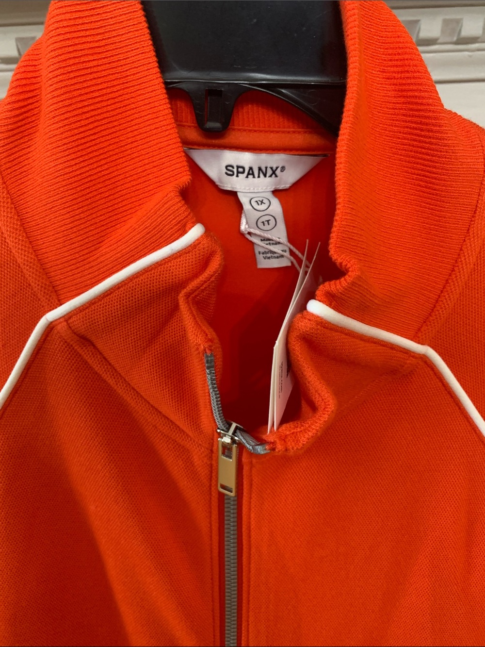 SPANX Sleeveless Zip-Front Orange Pants Jumpsuit - Picture 2 of 13